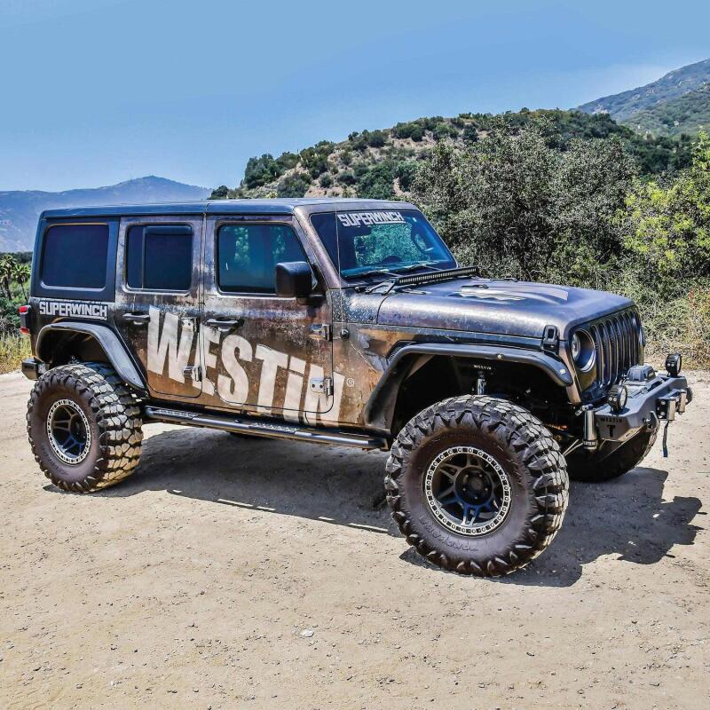 Westin Textured Black Rock Slider: Jeep Wrangler (18-24)