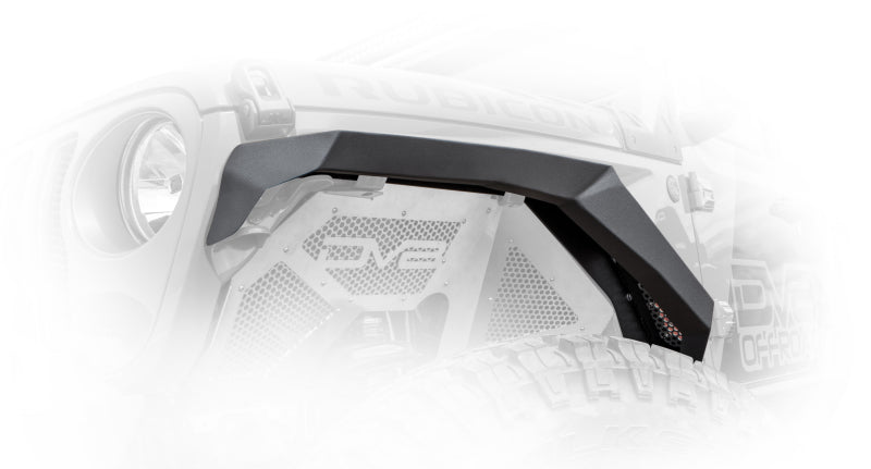 DV8 Offroad Armor Fenders w/ LED Turn Signal Lights: Jeep Wrangler 2018-2021