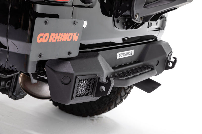 Go Rhino Rockline Stubby Rear Bumper: Jeep Wrangler JL 2018-2026