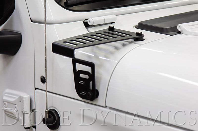 Diode Dynamics SS6 Cowl LED Bracket Kit: Jeep Wrangler / Gladiator (07-26) w/ Hardware