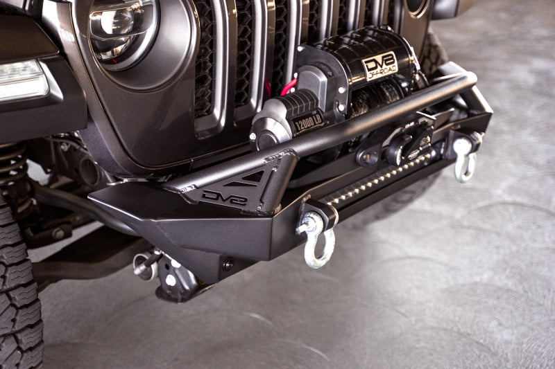 DV8 Offroad FS-1 Series Stubby Front Bumper: Jeep Gladiator / Wrangler (18-26) - Black Powder Coat