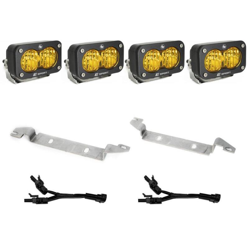 Baja Designs 2022+ Toyota Tundra S2 Sport Fog Pocket Kit | Baja Amber (448081)