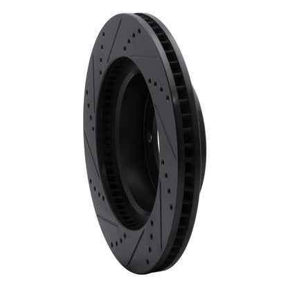 DFC 03-23 Toyota Tacoma Front Right Drilled & Slotted Black Brake Rotor | Toyota Tacoma / 4Runner (03-23)