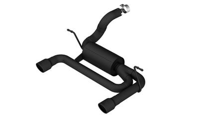 Borla ATAK Axle-Back Exhaust System (Black): Jeep Wrangler JL 3.6L V6 2018 - 2025