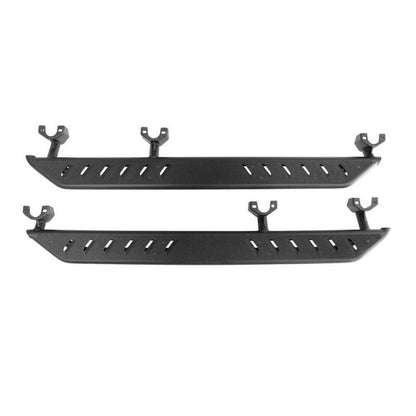 Westin Textured Black Triple Tube Rock Rail Steps: Jeep Wrangler JL Unlimited 2018-2024
