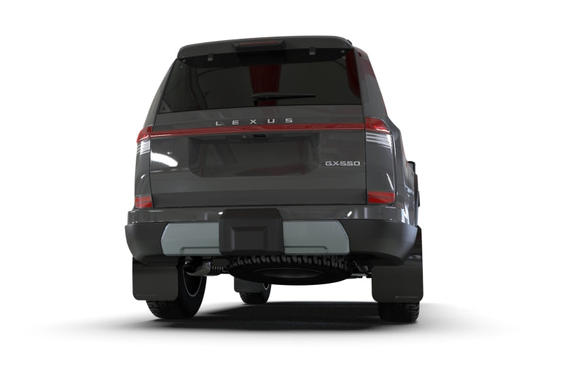 Rally Armor 2024+ Lexus GX-550 Overtrail Black UR Mud Flaps | Lexus GX550 (24-26) Dark Green Logo