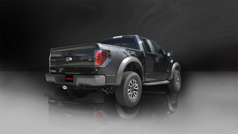 Corsa 2011-2014 Ford F-150 Raptor 6.2L V8 133in Wheelbase Black Xtreme Cat-Back Exhaust | Ford F-150 Raptor (10-14) (14759BLK)