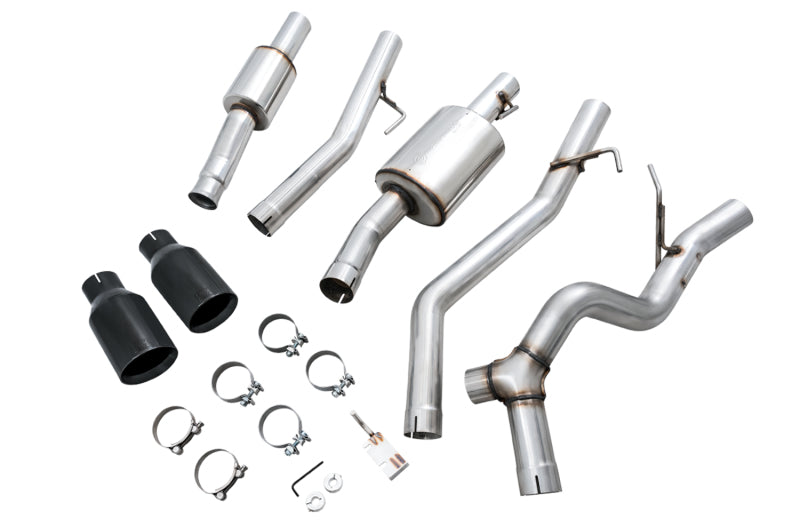 AWE Tread Edition Cat-Back Exhaust (Black Tips, Dual Exit): Jeep Gladiator 3.6L V6 2020 - 2025