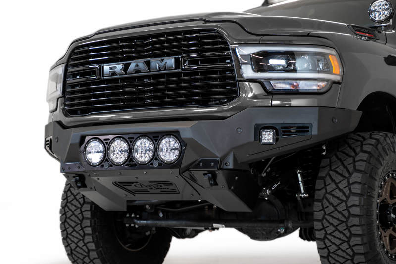 Addictive Desert Designs Bomber Front Bumper Rigid 6" Lights (FRONT): Fits RAM 2500/3500 2019-2026