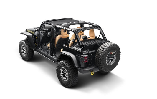 Rugged Ridge Interior Storage Rack for Jeep Wrangler Unlimited 4-Door (2007-2024) - Black Steel