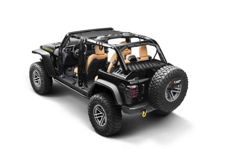 Rugged Ridge Interior Storage Rack for Jeep Wrangler Unlimited 4-Door (2007-2024) - Black Steel