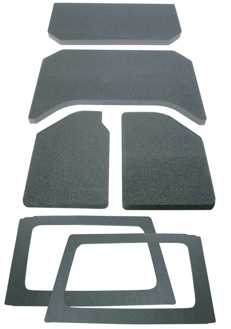 DEI Sound Deadening Headliner Kit 6-Piece: Fits Most Jeep Wrangler Models (2007-2018) - Gray
