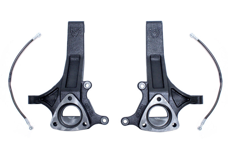Maxtrac 4.5in Front Lift Spindles w/ Extended DOT Brake Lines (FRONT): Fits Dodge / Ram 1500 (02-18)
