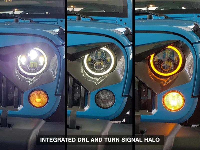 Raxiom 97-18 Jeep Wrangler Axial Halo Headlights | TJ/JK (J108037)