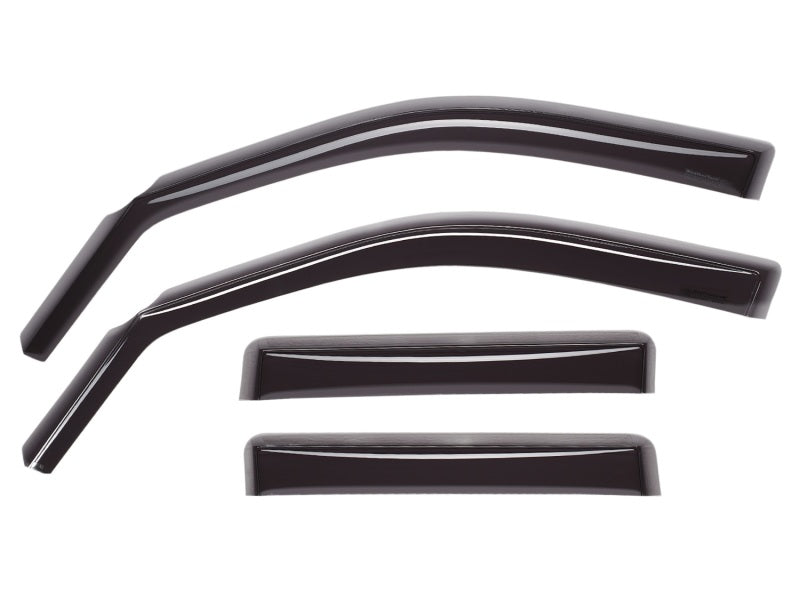 WeatherTech Side Window Deflectors (4PC, Dark Smoke): Dodge Ram 1500 Extended & Quad Cab 2009 - 2018