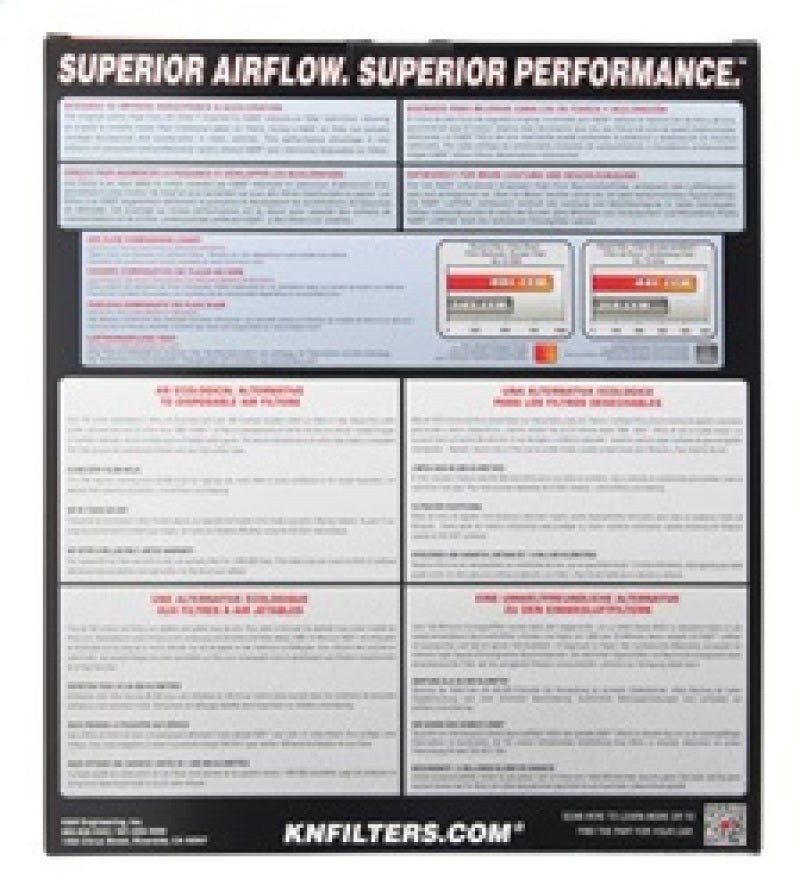 K&N Replacement Panel Air Filter | Toyota Tundra / Sequoia (14-23) (33-5017)