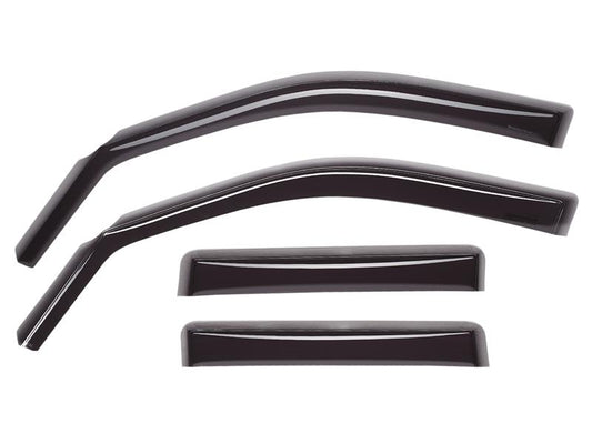 WeatherTech Side Window Deflectors (4PC, Dark Smoke): Dodge Ram 1500 Extended & Quad Cab 2009 - 2018
