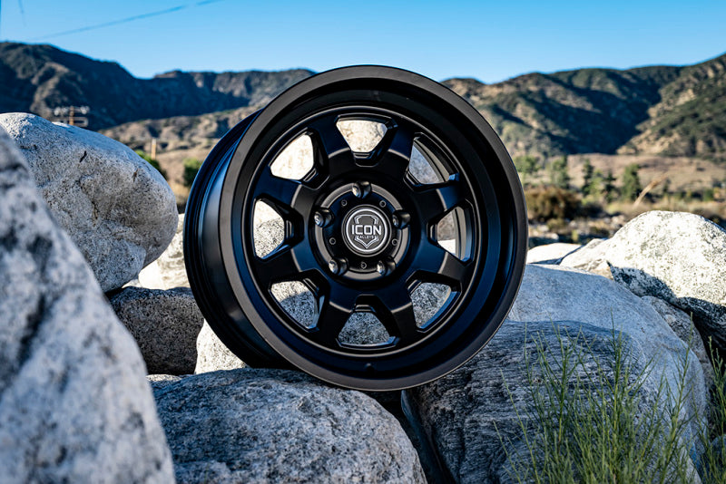 ICON Nuevo 17x8.5 6x5.5 0mm Offset 4.75in BS Satin Black | Ford Bronco (21-26) (8117858347SB)