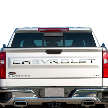 Putco Stainless Steel Tailgate Lettering Emblem Kit | Chevrolet Silverado 1500 / ZR2 / 2500HD / 3500HD (19-26) (55550GM)