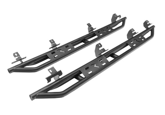 Rampage SRS Sidebar Rock Crawler Steps (PAIR) (BLACK): Fits Most Jeep Gladiator Models (2018-2026)