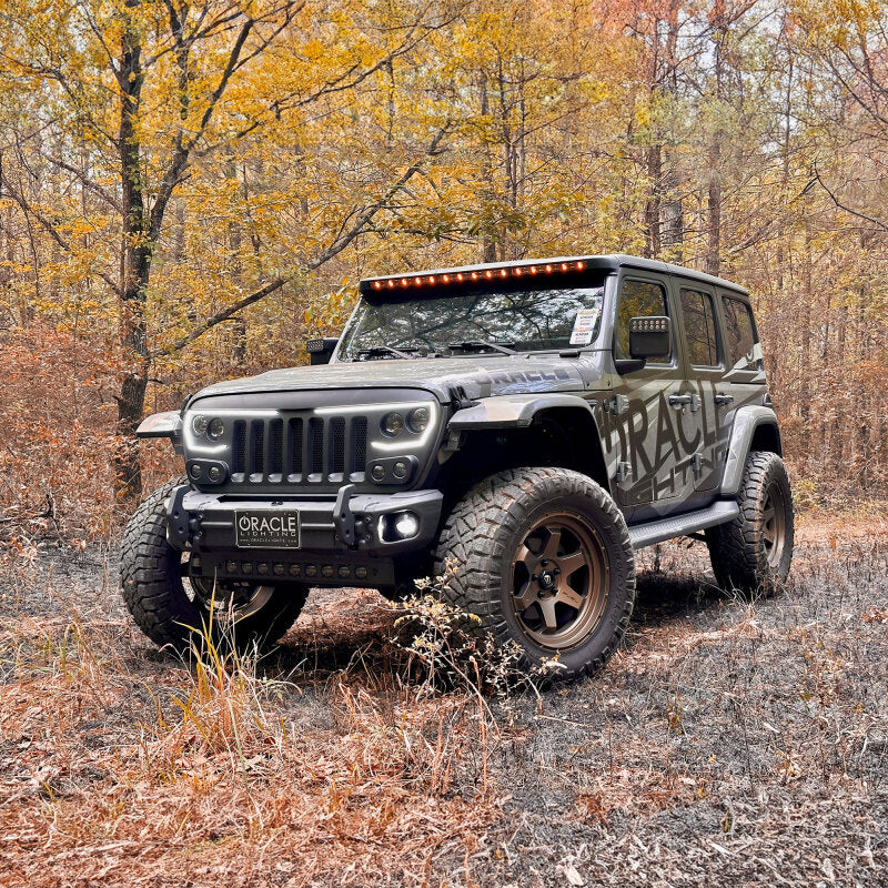 ORACLE Lighting Integrated Windshield LED Light Bar System: Jeep Wrangler / Gladiator (18-24)
