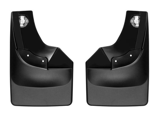WeatherTech 2019+ Chevrolet Silverado 1500 Crew Cab No Drill MudFlaps - Black