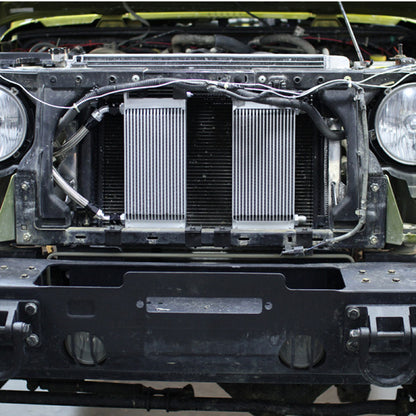 Mishimoto Transmission Cooler Kit 19-Row Bar-Plate Silver (FRONT): Jeep Wrangler JK 2007-2011 3.8L