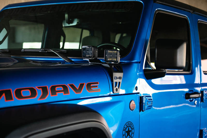 DV8 Offroad Dual Pod Light Mounts: Jeep Wrangler (18-22) / Gladiator (20-22)