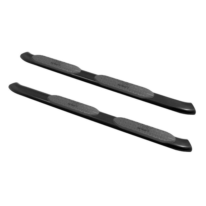 Westin Textured Black PRO TRAXX 5 Oval Nerf Step Bars: Jeep Wrangler 2018-2024