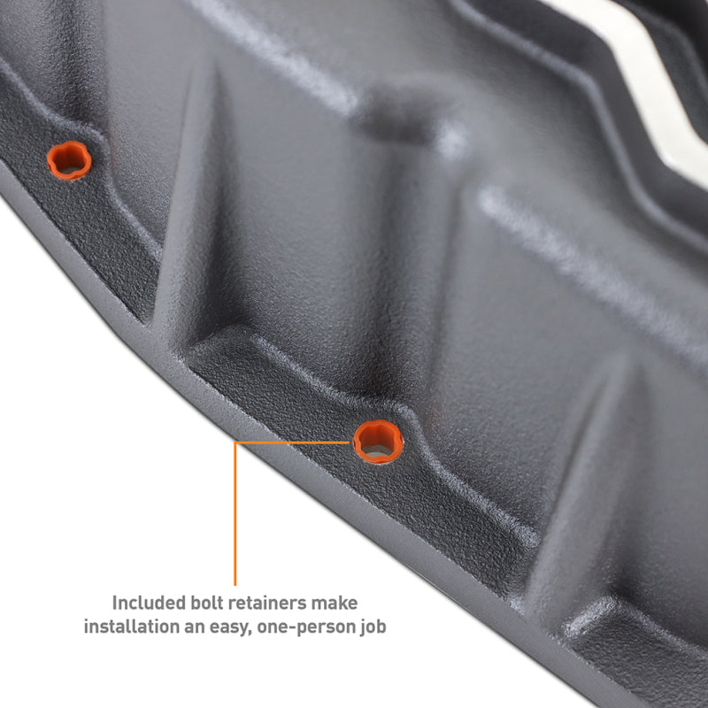Mishimoto Cast Transmission Pan: Fits Dodge / Jeep (01-23) - Gunmetal Gray