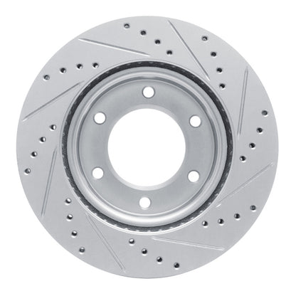 R1 Concepts 19-25 Ford Bronco Front Left Drilled & Slotted Silver Brake Rotor | Ford Ranger / Bronco (19-26) (631-54275L)