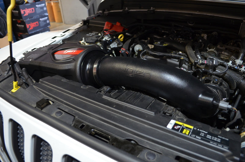 Injen Evolution Cold Air Intake System Dry Filter (FRONT): Jeep Wrangler JL 2018-2023 2.0L