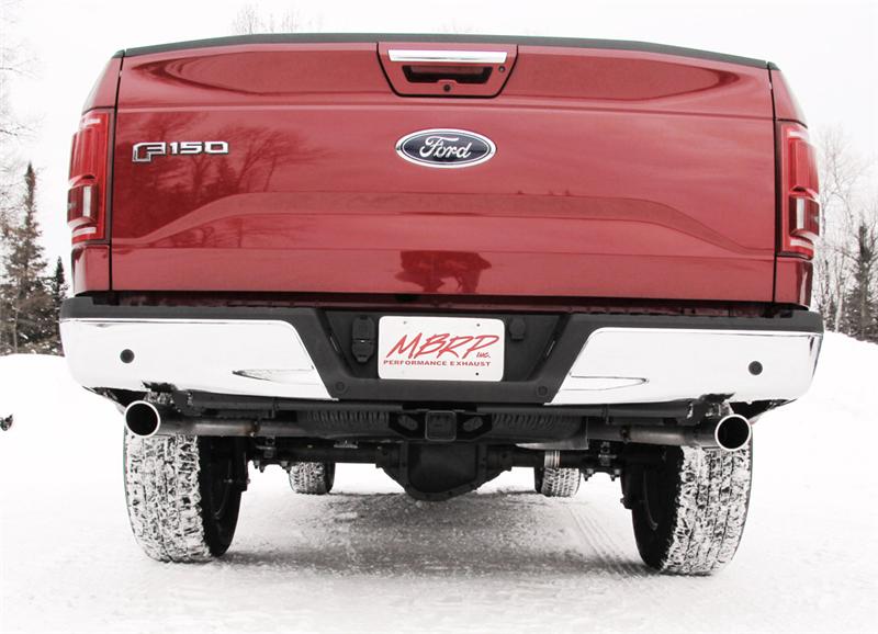 MBRP 3in Cat-Back Dual Split Rear Exit T409 Exhaust System | Ford F-150 5.0L (15) (S5258409)