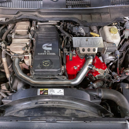 Banks Monster-Ram Intake System Red (RED): RAM 3500/4500/5500 Chassis Cab 6.7L Cummins 2007.5-2012