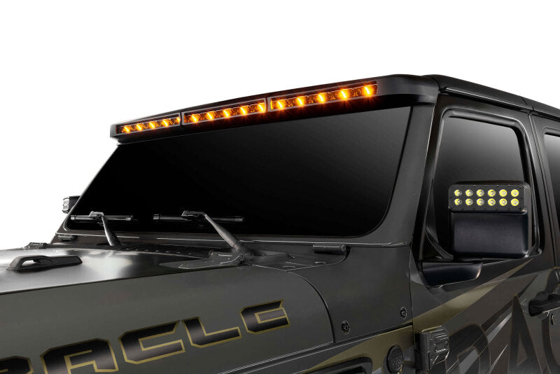 ORACLE Lighting Integrated Windshield LED Light Bar System: Jeep Wrangler / Gladiator (18-24)