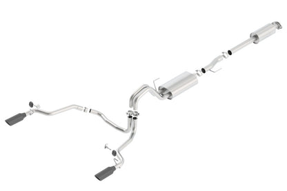 Borla 15-17 F-150 2.7/3.5L V6 / 5.0L V8 Black Chrome Cat-Back Touring Exhaust | Ford F-150 (15-17/18-20) / Raptor (17-20) (140614BC)