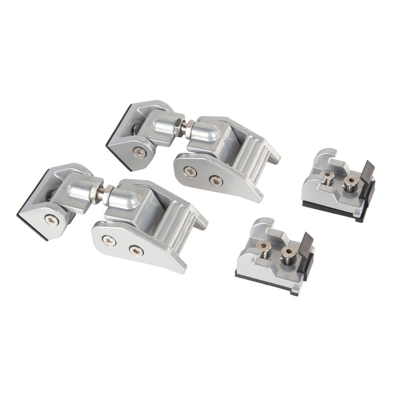 Rugged Ridge Aluminum Hood Catch Kit: Fits Jeep Wrangler / Gladiator (07-26) - Silver