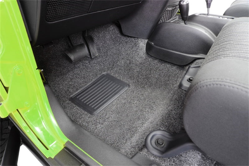 BedRug Front 3pc Floor Kit: Jeep Wrangler 2007-2010 w/ Heat Shields