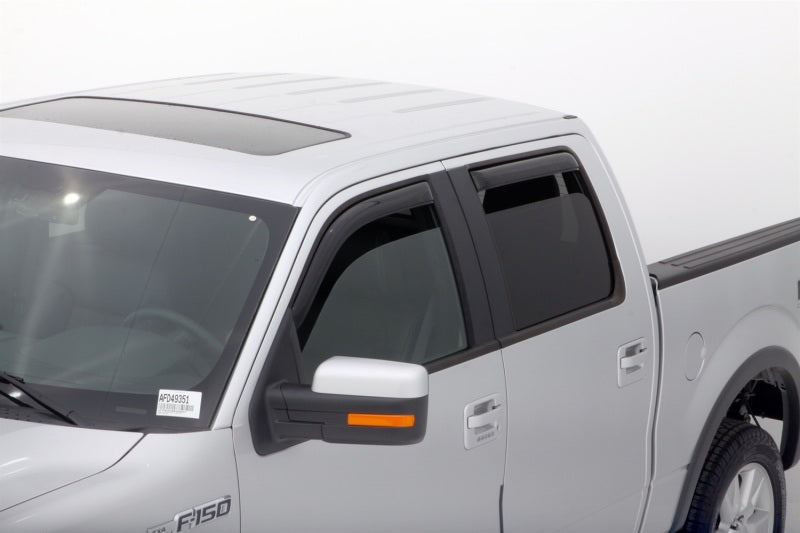 AVS Smoke In-Channel Window Deflectors | Ford F-150 (09-12 / 13-14 / 10-14 Raptor) (194155)