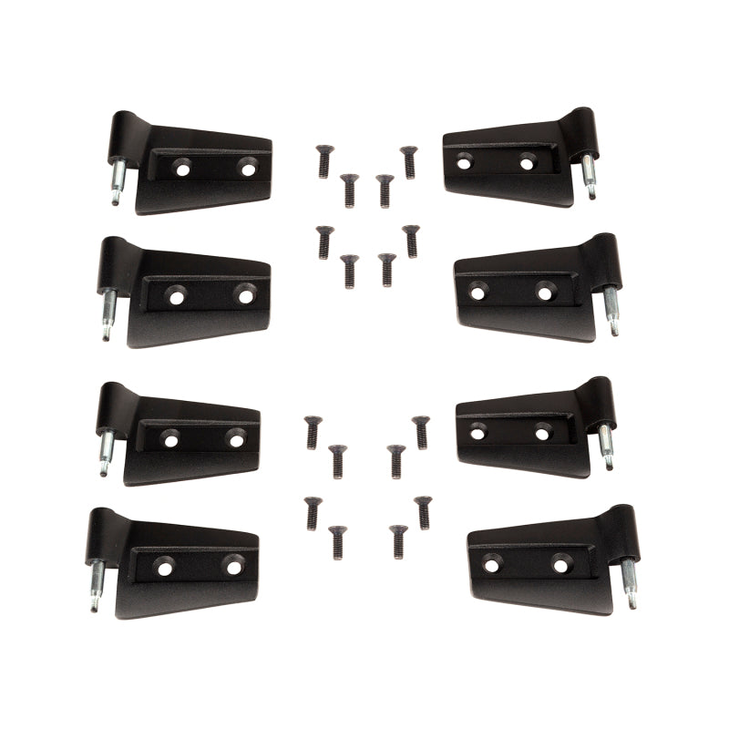 Rugged Ridge Black Powder Coated Door Hinge Kit: Fits Most Jeep Wrangler JK Models (2007-2018)