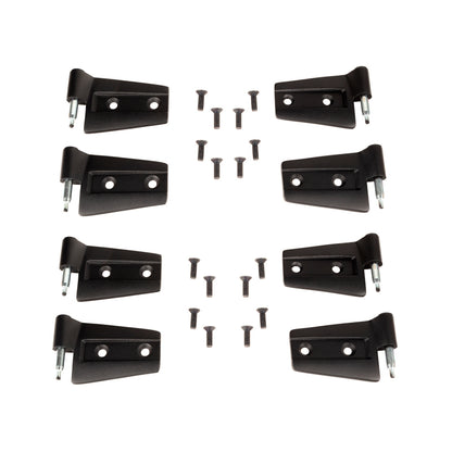 Rugged Ridge Black Powder Coated Door Hinge Kit: Fits Most Jeep Wrangler JK Models (2007-2018)