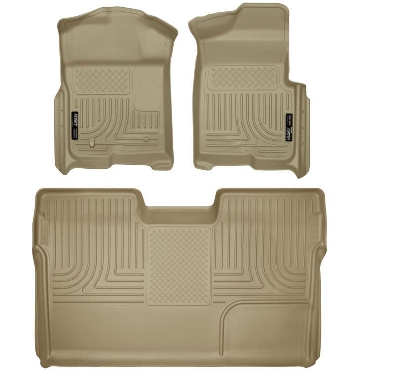 Husky WeatherBeater Combo Tan Floor Liners | Ford F-150 (09-12, 13-14) / Raptor (10-14) (98333)