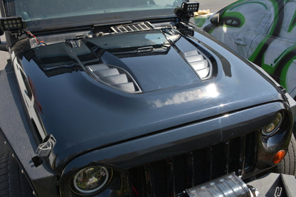 DV8 Offroad Replica Hood: Jeep Wrangler JK (07-18)