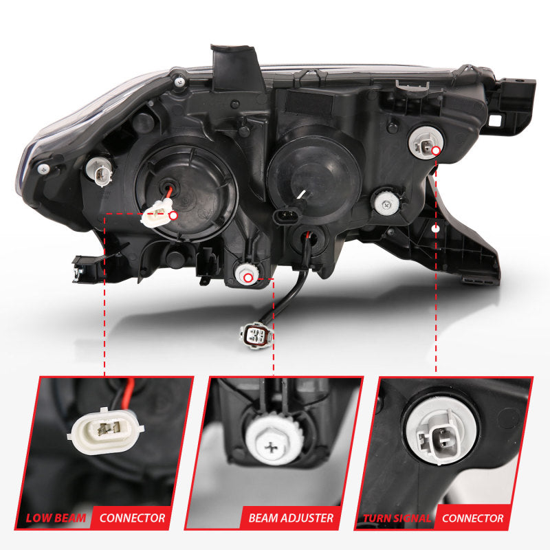 ANZO 2016-2017 Toyota Tacoma Projector Headlights w/ Switchback LED DRL | Toyota Tacoma (16-17) (111397)