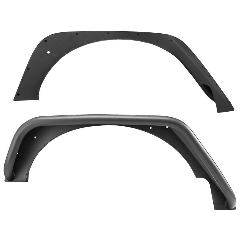 Westin Textured Black Tube Fenders (REAR): Jeep Wrangler (07-17) / Wrangler JK (18)