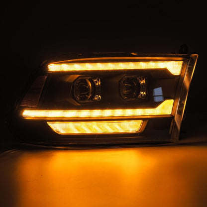 AlphaRex LUXX LED Projector Headlights (Black): Dodge Ram 2009 - 2018 (1500, 2500 & 3500)