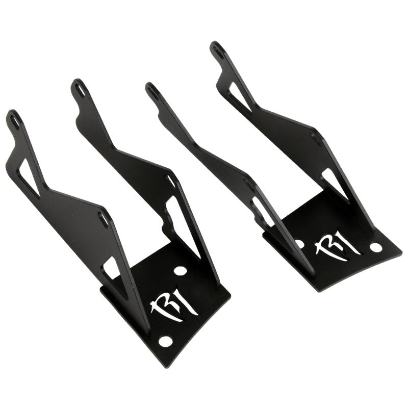 Rigid Industries Dual PRO A-Pillar Mounts (S/S) (F&R): Jeep Wrangler JK 2007-2018