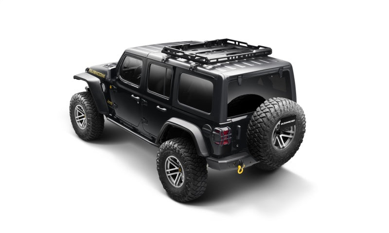 Bushwacker HyperForm Flat Fender Flares 4pc (F&R): Jeep Wrangler (18-24) - Black