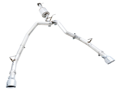 AWE 0FG Cat-Back Exhaust (Dual Rear Bumper Exit, Polished Tips): Ram 5.7L Hemi 1500 2019 - 2024