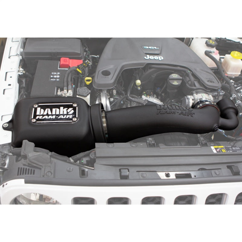 Banks Ram-Air Cold Air Intake Dry Filter (F&R): Jeep Wrangler JL / Gladiator JT 2018-26 3.6L